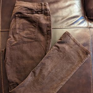 Bootcut Leg Corduroy Pants
